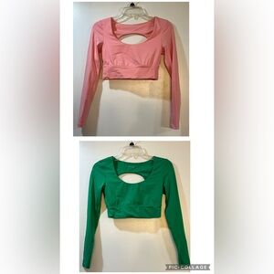 Set of 2 Aerie Offline Activewear Crop Tops Sz Small